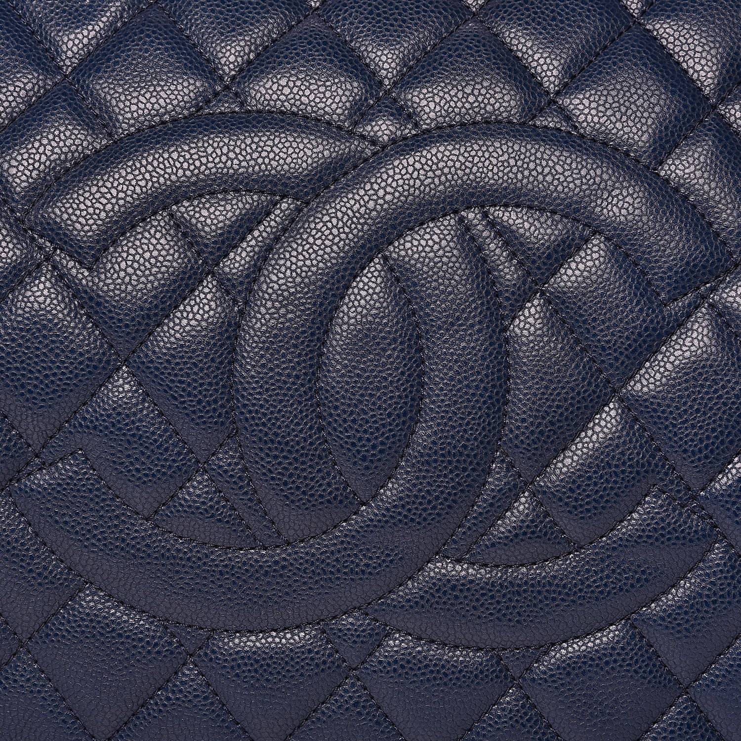 Chanel Caviar Quilted Framed Bowling Bag Navy 11 of 11