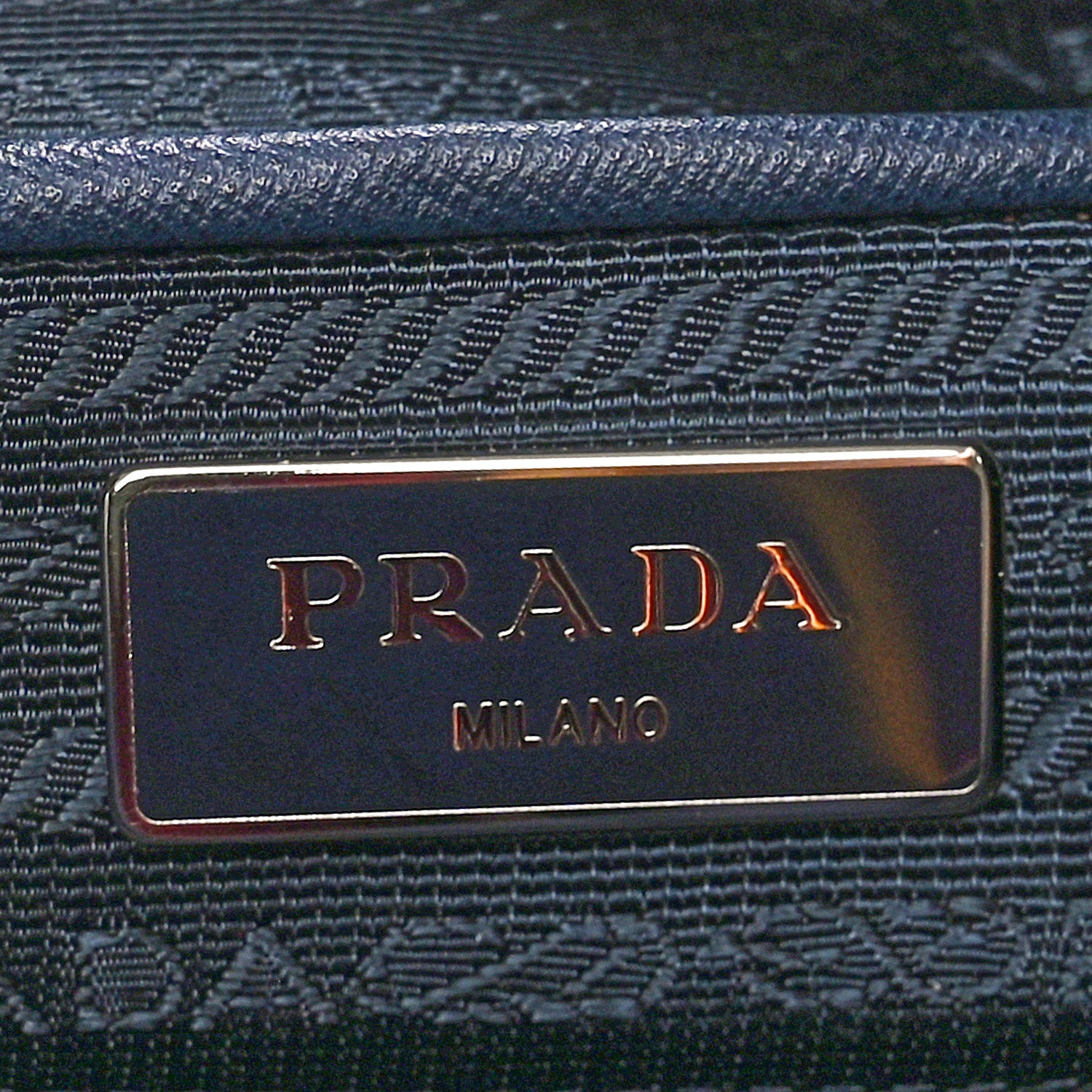 Prada Tessuto Nylon Saffiano Tote Baltico 6 of 9