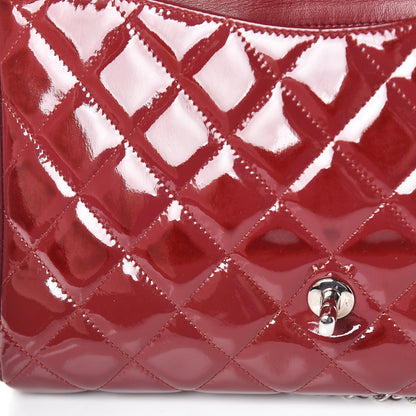 Chanel Patent Quilted Clutch With Chain Flap Red 13 of 18