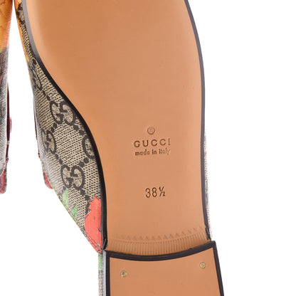 Gucci GG Supreme Monogram Tian Womens Princetown Slippers 38.5 Beige Ebony Multicolor 6 of 9