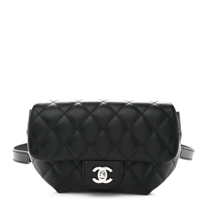 Chanel Calfskin Quilted CC Uniform Flap Belt Bag Black 1 of 16