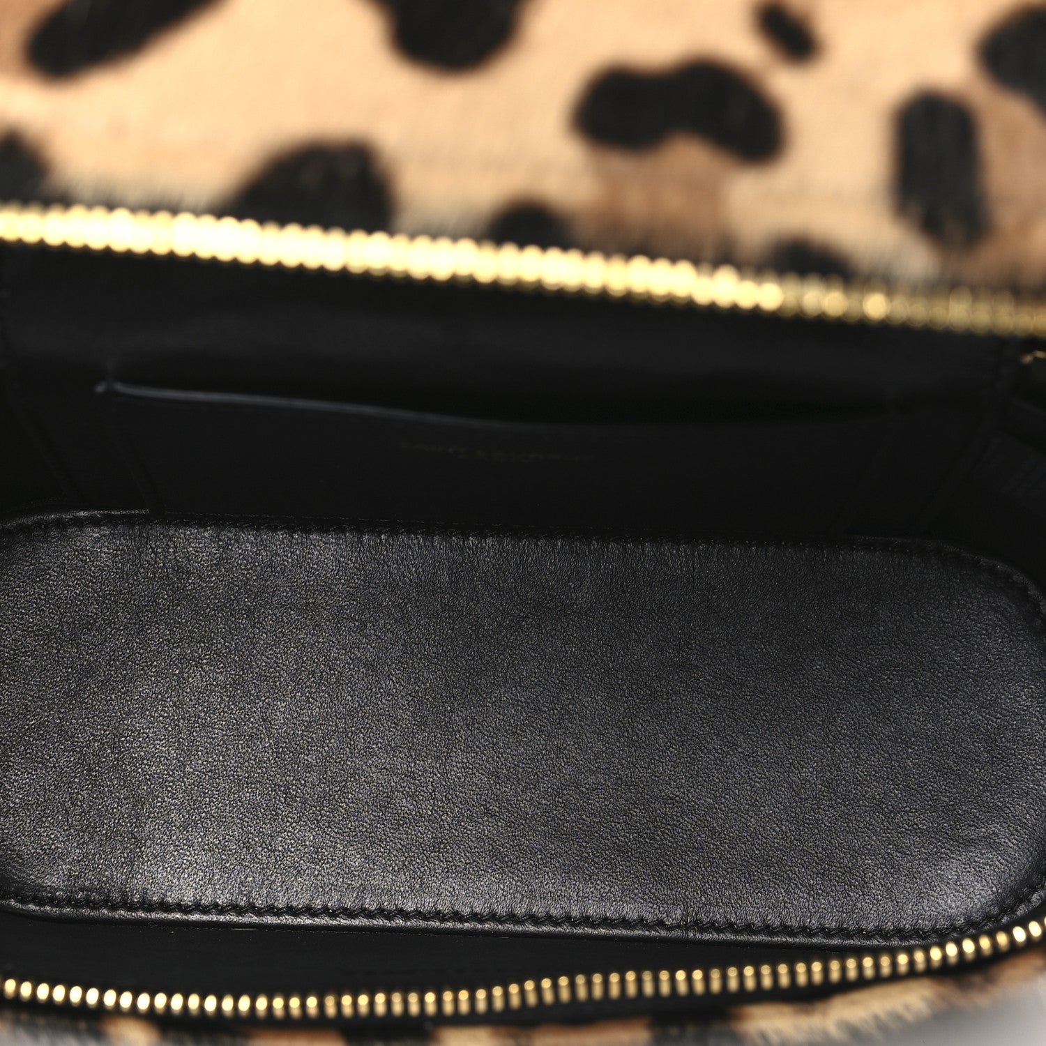 Saint Laurent Pony Hair Leopard Print Mini Gaby Vanity Case Brown Black 5 of 10