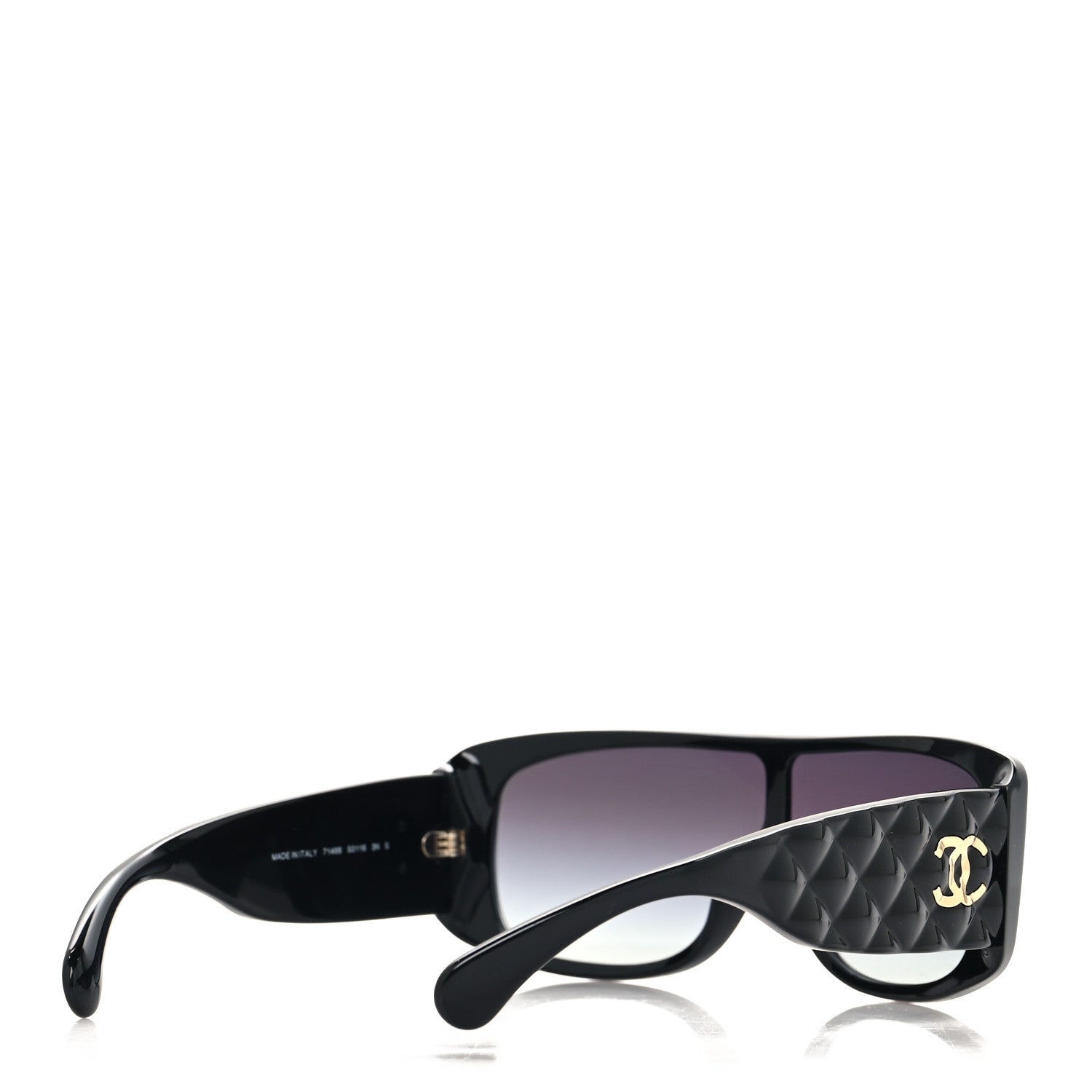 Chanel Acetate Shield Sunglasses 71466 Black 4 of 7