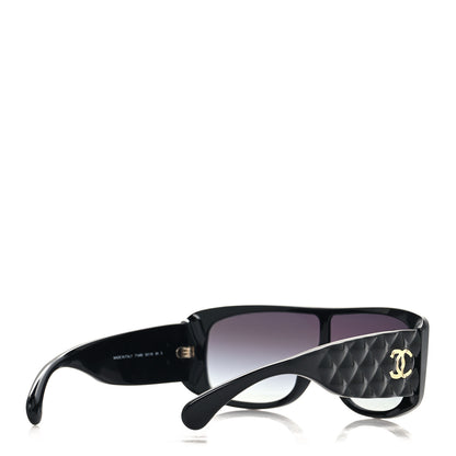 Chanel Acetate Shield Sunglasses 71466 Black 4 of 7