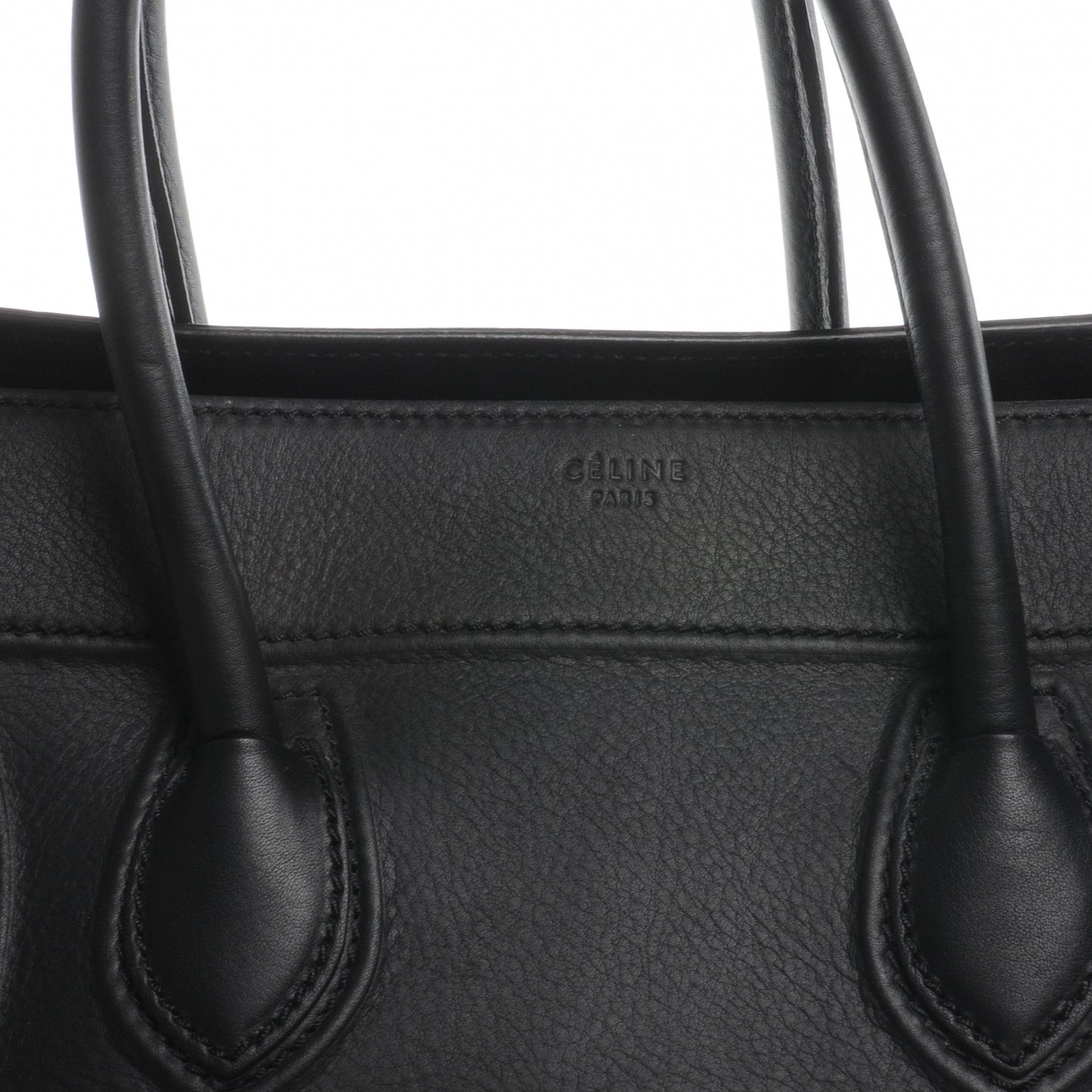 Smooth Calfskin Medium Phantom Luggage Black