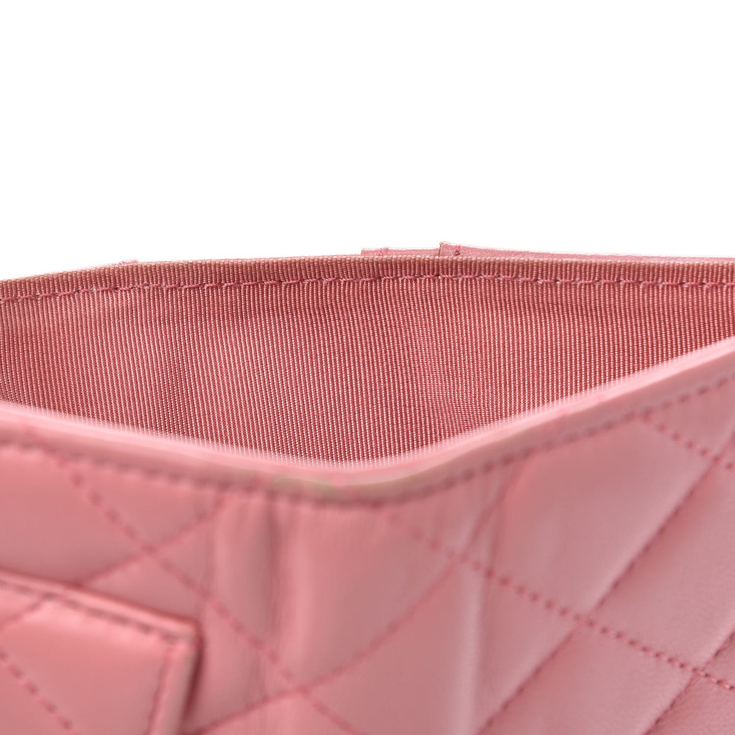 Lambskin Quilted Yen Wallet Pink