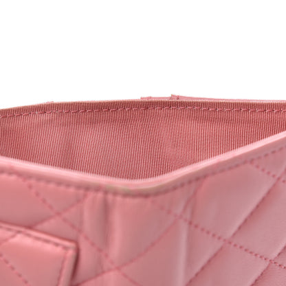 Chanel Lambskin Quilted Yen Wallet Pink 15 of 15