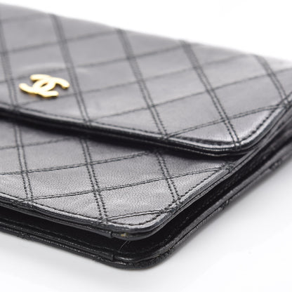 Chanel Lambskin Diamond Stitch Compact Pouch Black 10 of 12
