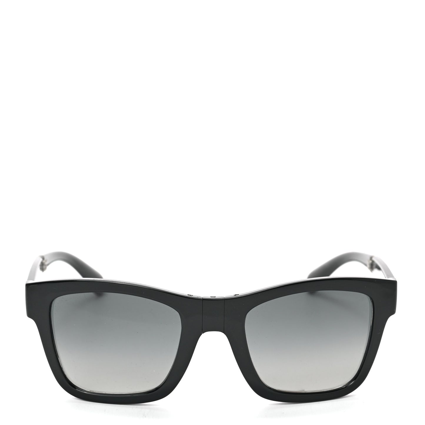 Acetate Metal Square Folding Sunglasses 6053 Black