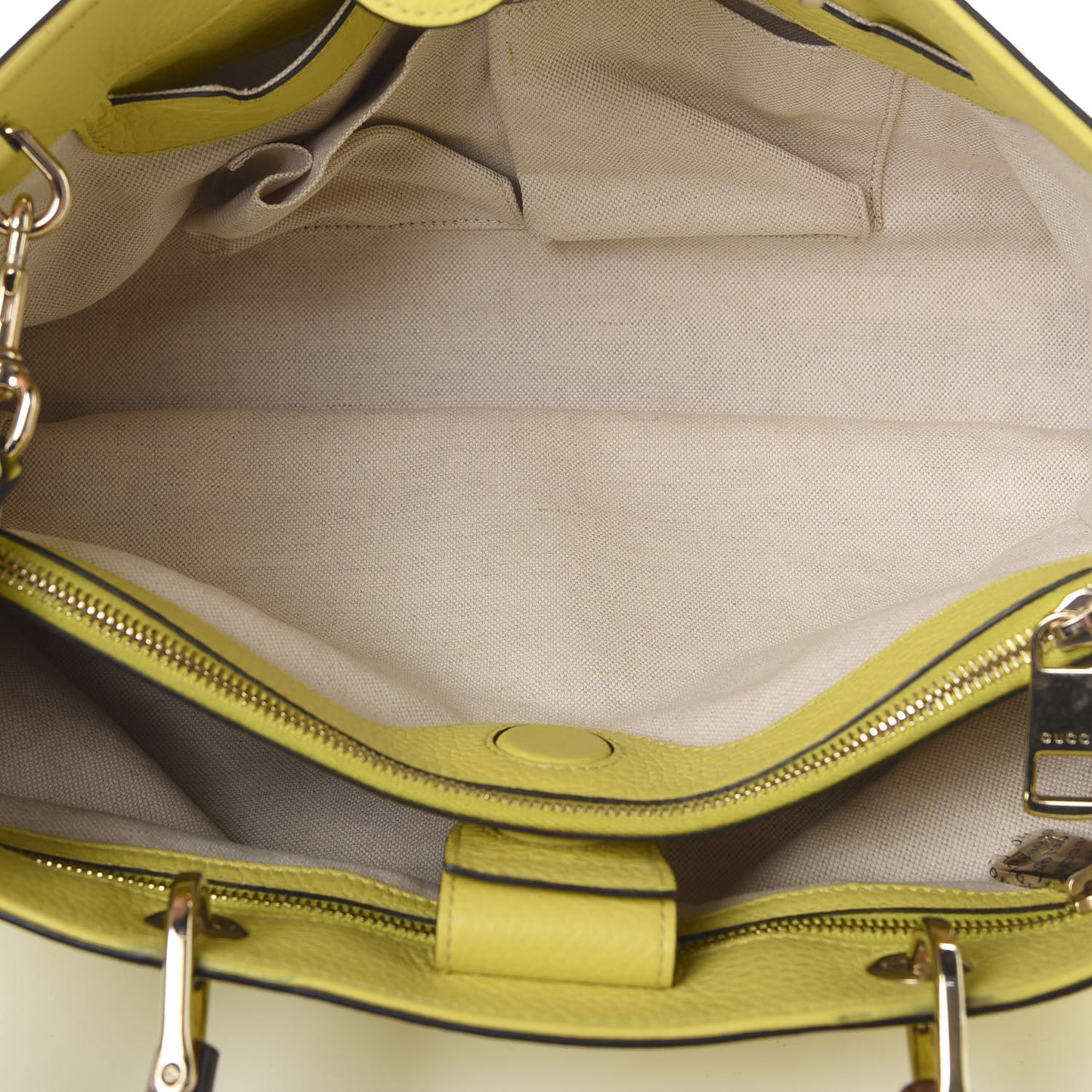 Pebbled Calfskin Medium Bamboo Shopper Tote Citrus