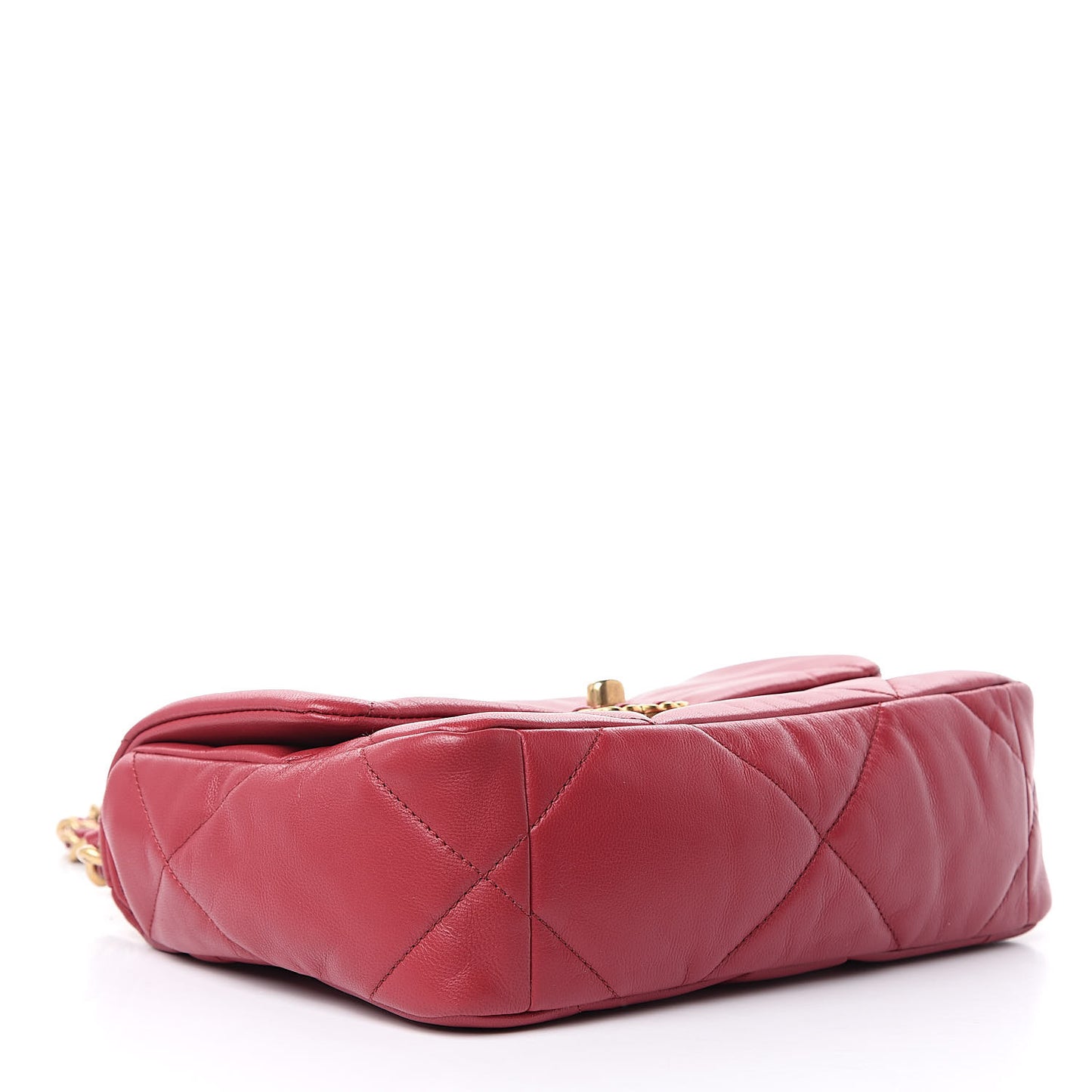 Lambskin Quilted Medium 19 Flap Red