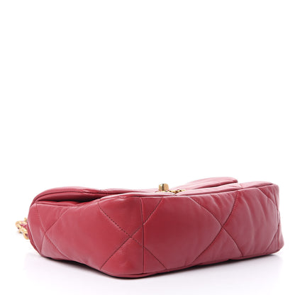 Chanel Lambskin Quilted Medium 19 Flap Red 4 of 10