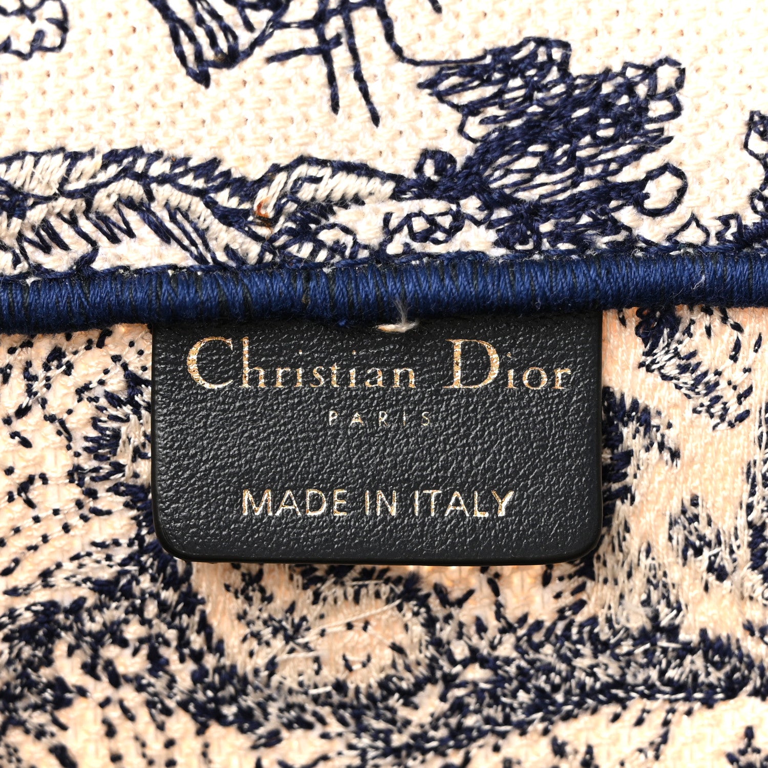 Christian Dior Canvas Embroidered Medium Dioriviera Toile De Jouy Book Tote Blue 5 of 14