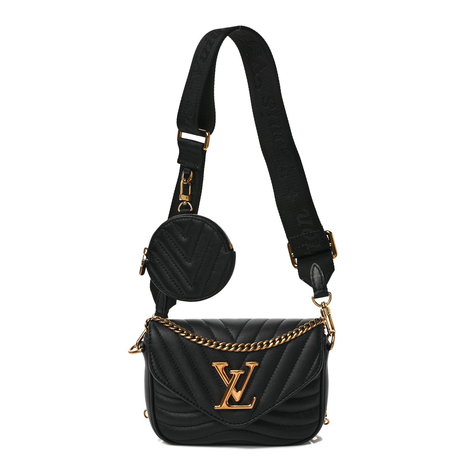 Louis Vuitton Calfskin New Wave Multi Pochette Black 1 of 9