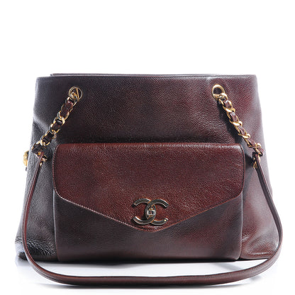 Chanel Caviar Flap Shoulder Bag Brown 1 of 5