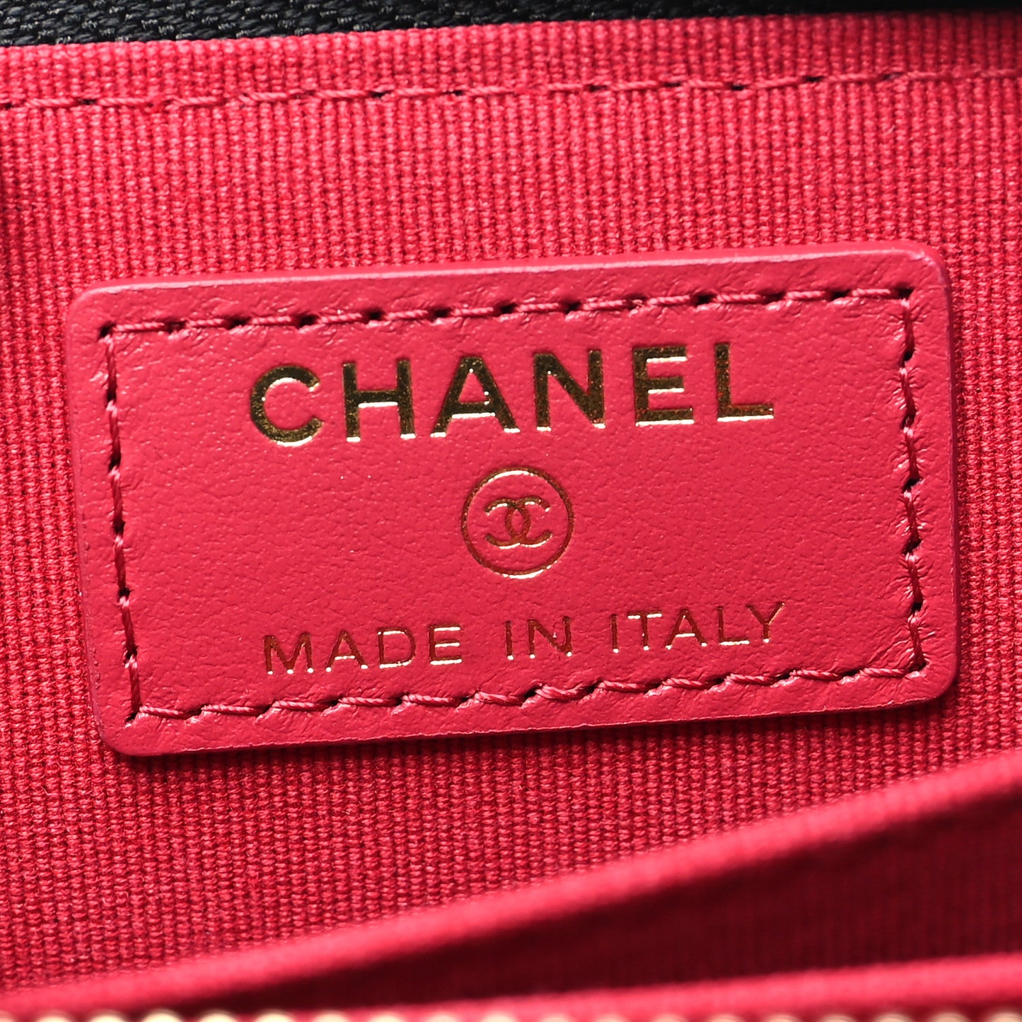 Lambskin Quilted Chanel 19 Zip Around Coin Purse Wallet Black