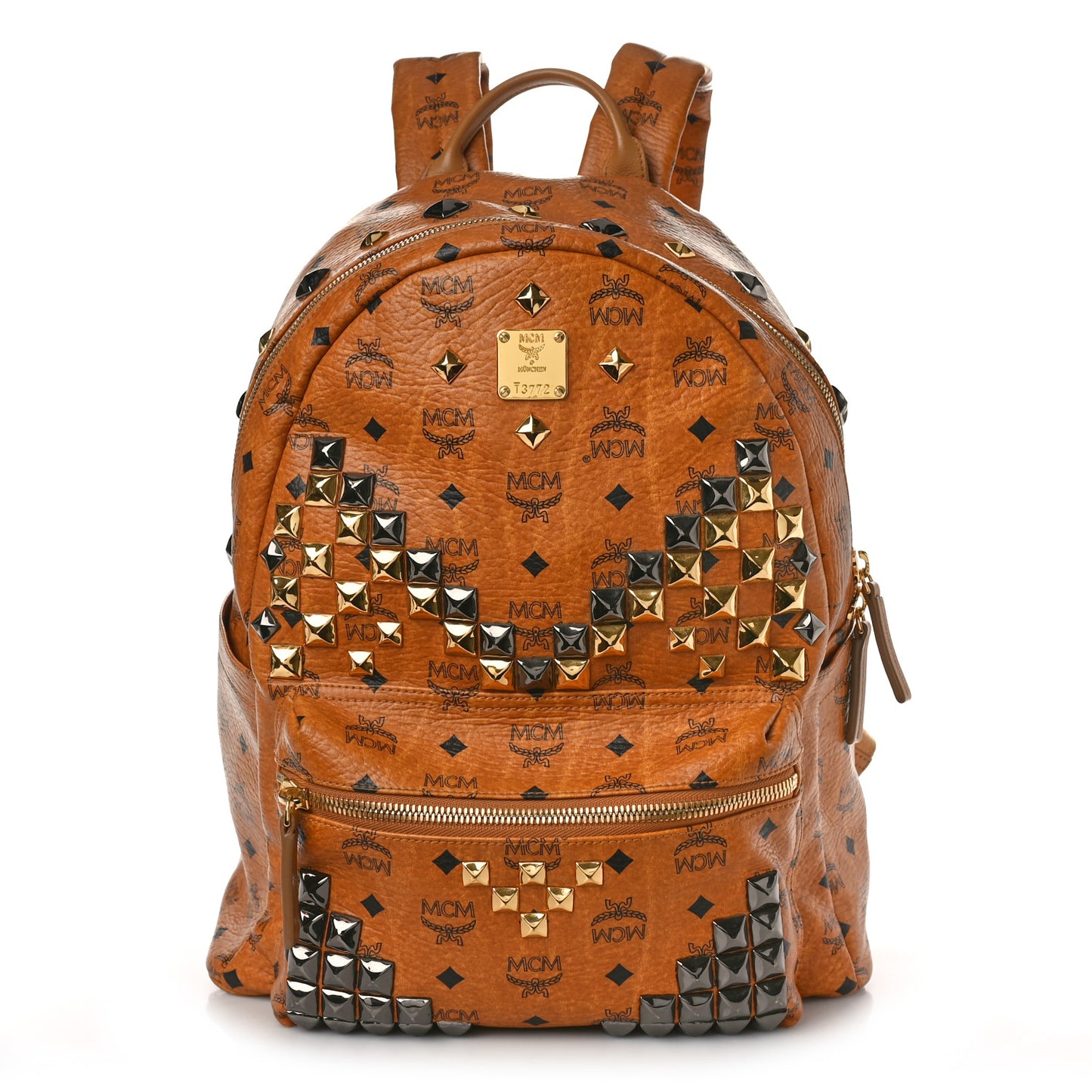 Visetos Studded Medium Stark M Backpack Cognac