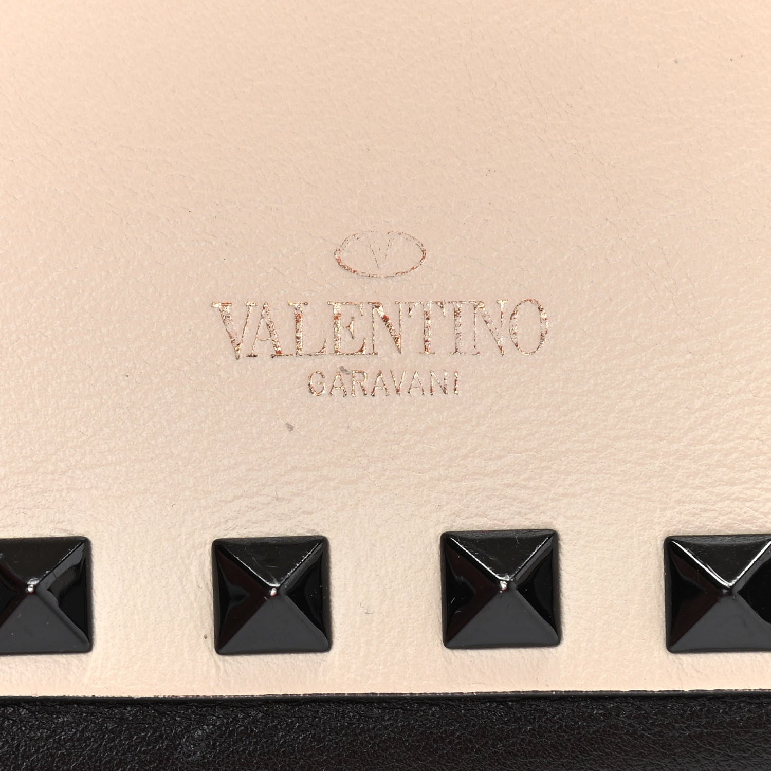 Valentino Garavani Vitello Small Rockstud Chain Flap Crossbody Bag Black Light Ivory 7 of 10