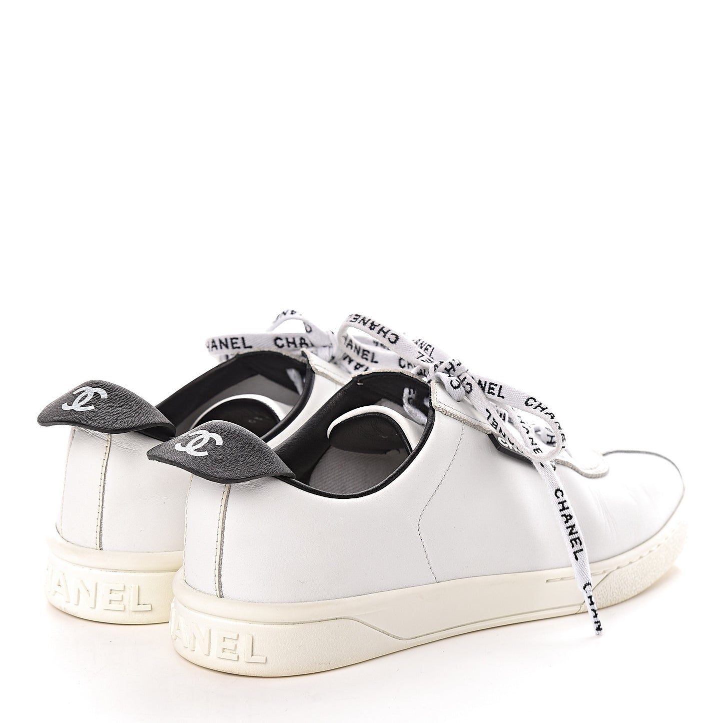 Calfskin CC Sneakers 37 White