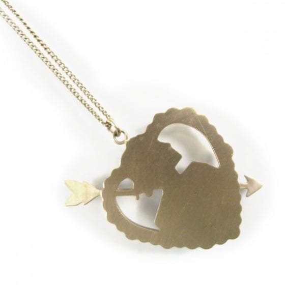 Chanel Coco Heart Arrow Pendant Necklace 3 of 5