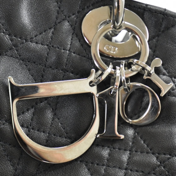 Christian Dior Lambskin Cannage Soft Lady Dior Tote Black 10 of 14