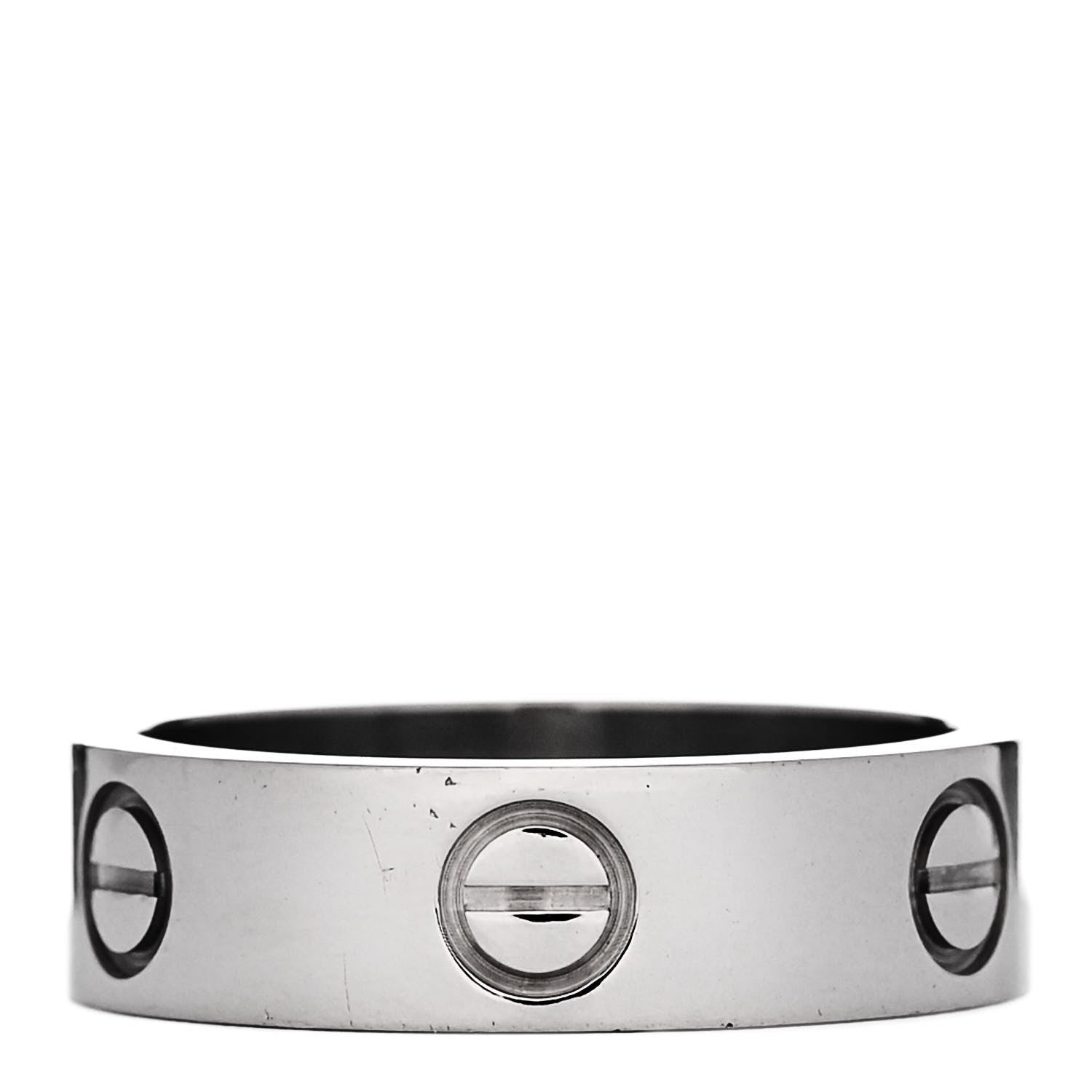Cartier 18K White Gold 5.5mm LOVE Ring 53 6.25 3 of 4