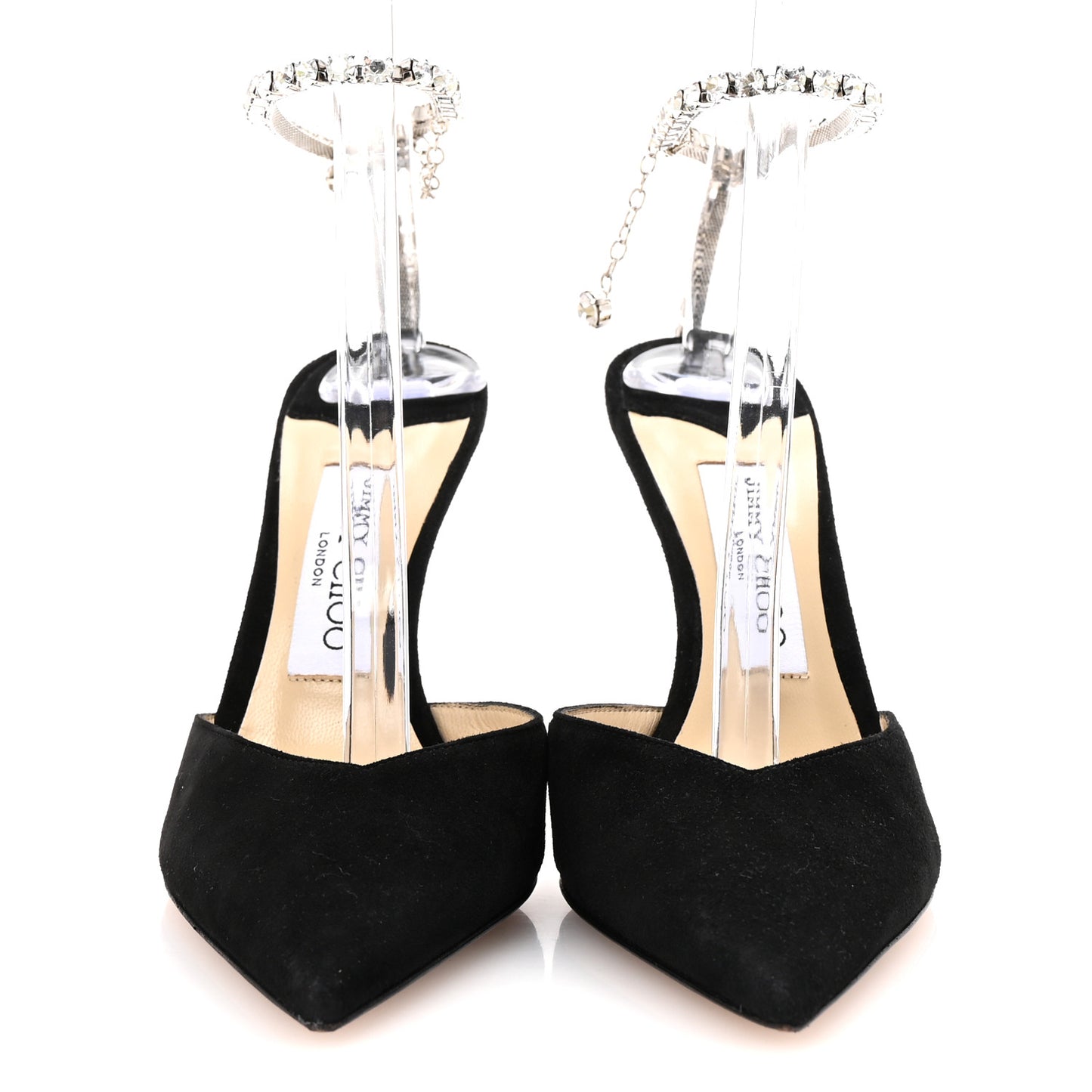Suede Crystal Saeda 100 Pumps 37 Black