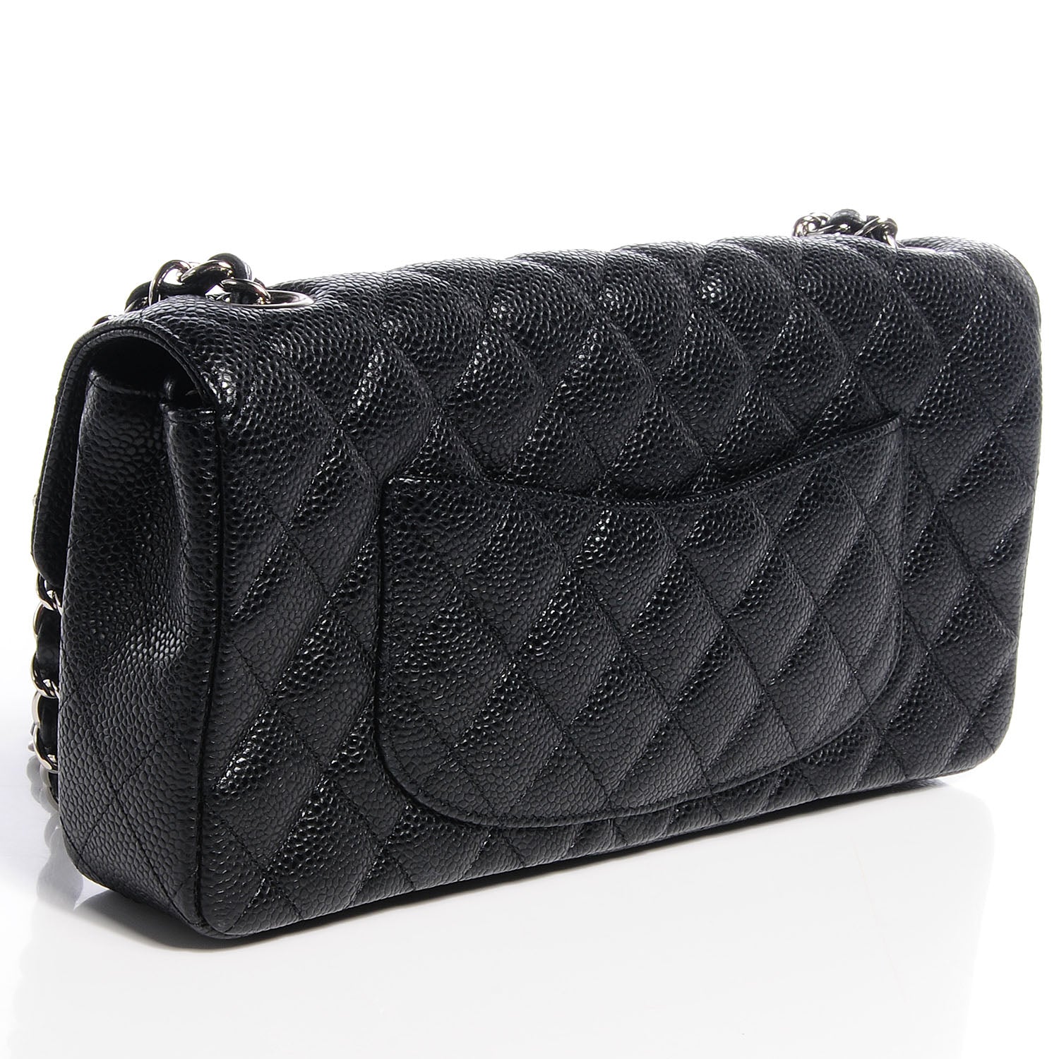 Chanel Caviar East West Flap Bag Black 3 of 8