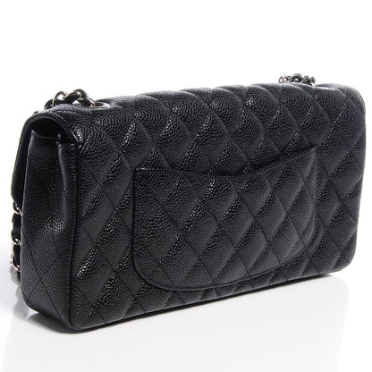 Chanel Caviar East West Flap Bag Black 3 of 8