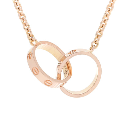 Cartier 18K Pink Gold Interlocking LOVE Necklace 3 of 5