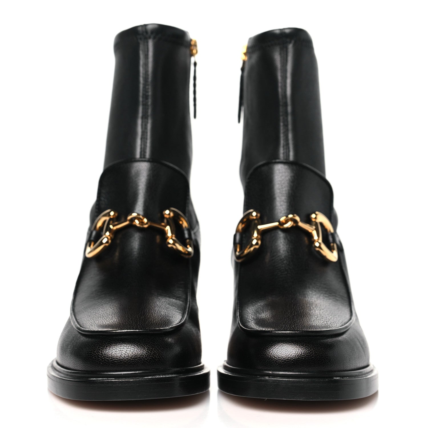Gucci Quentin Nappa Stretch Granada Kid Horsebit 55mm Ankle Boots 38 Black 2 of 10
