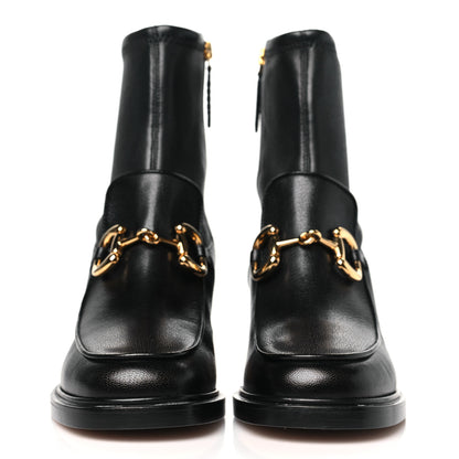 Gucci Quentin Nappa Stretch Granada Kid Horsebit 55mm Ankle Boots 38 Black 2 of 10