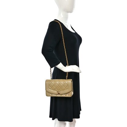 Chanel Lambskin Quilted Small Single Flap Beige 2 of 14