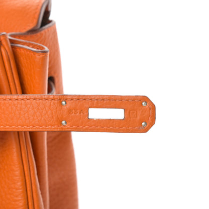 Hermes Taurillon Clemence Birkin 35 Orange 7 of 16