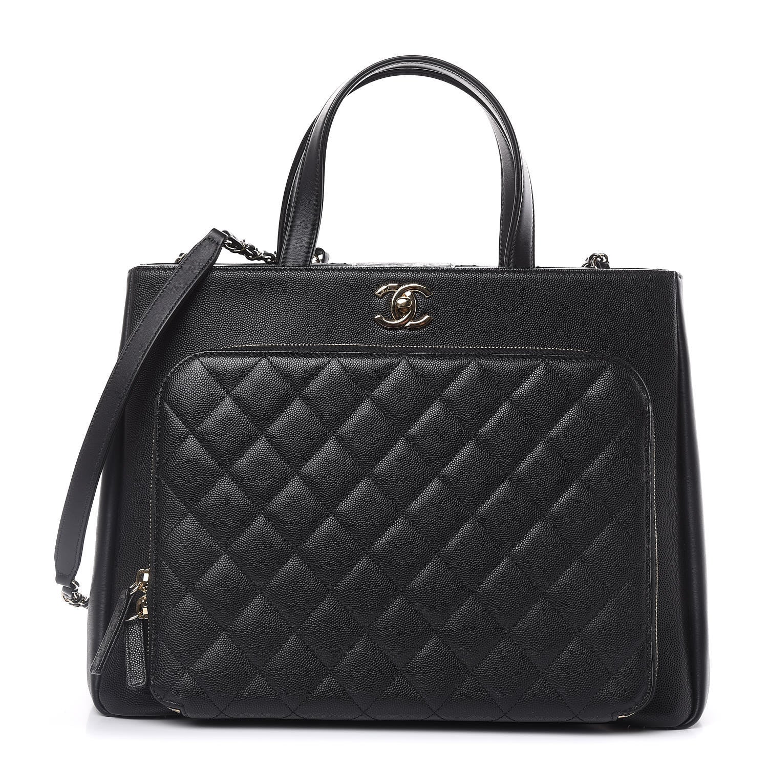 Chanel Caviar Quilted Large Business Affinity Shopping Bag Black 1 of 10