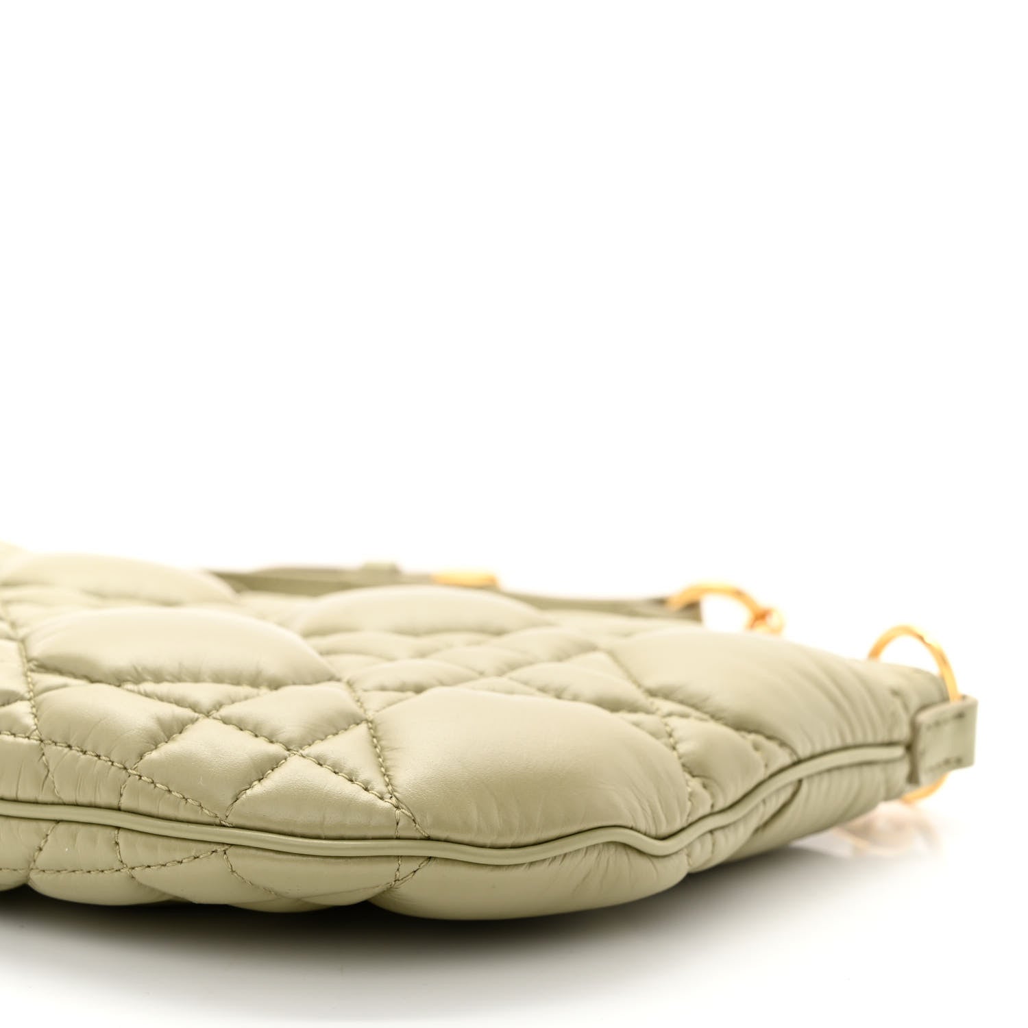 Christian Dior Calfskin Cannage Caro Pouch Desert Sage 10 of 11