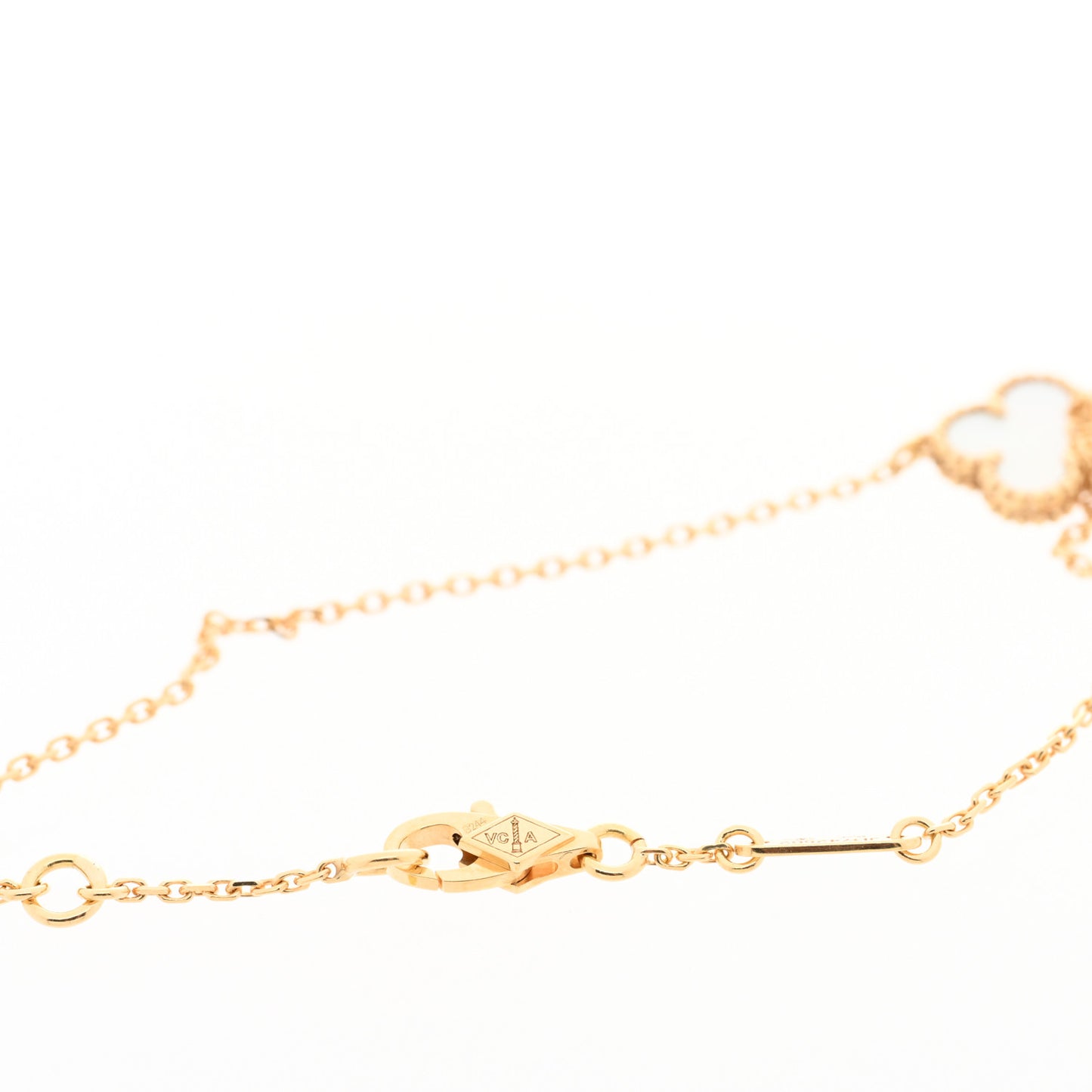 18K Yellow Gold Mother of Pearl Sweet Alhambra Bracelet