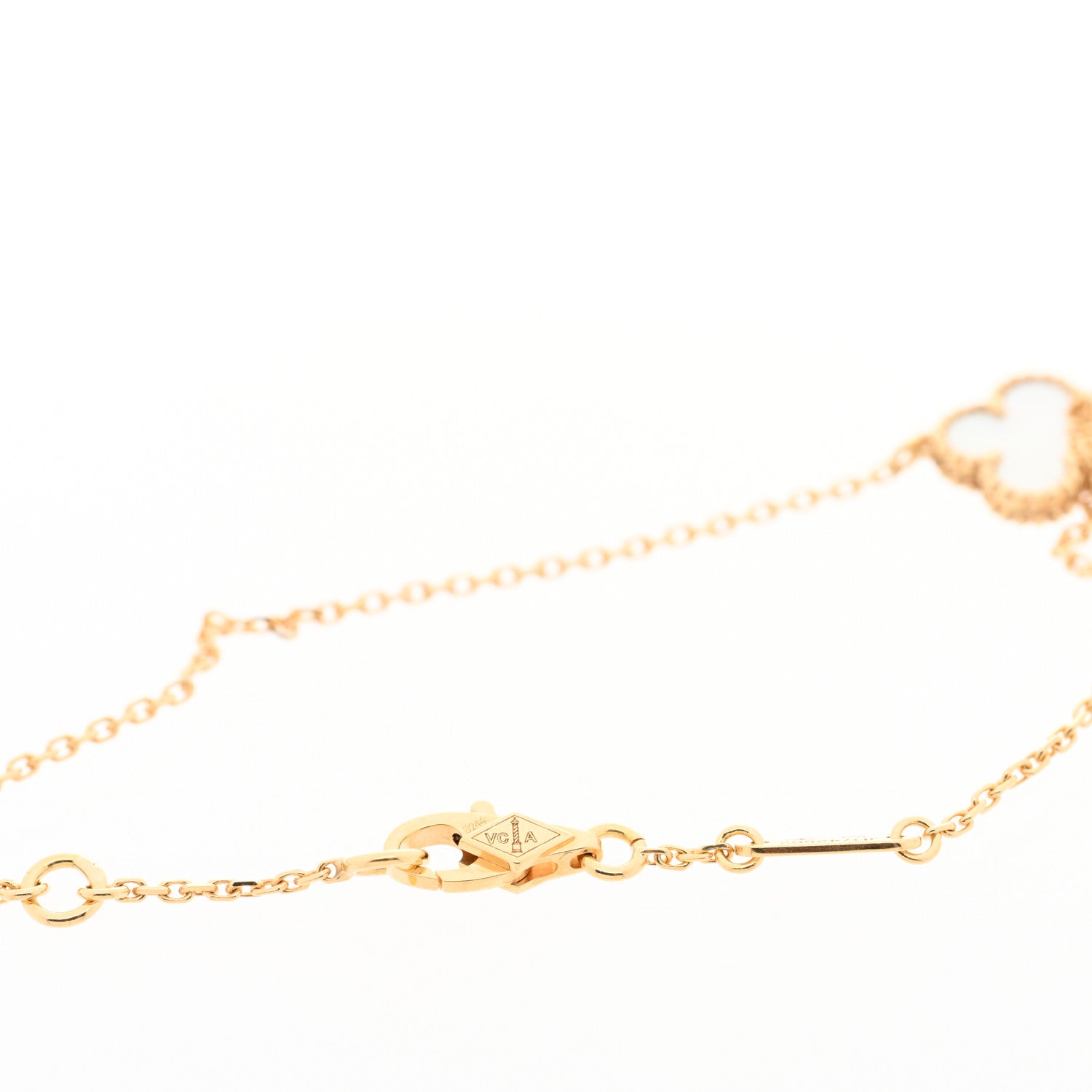 Van Cleef & Arpels 18K Yellow Gold Mother of Pearl Sweet Alhambra Bracelet 3 of 4