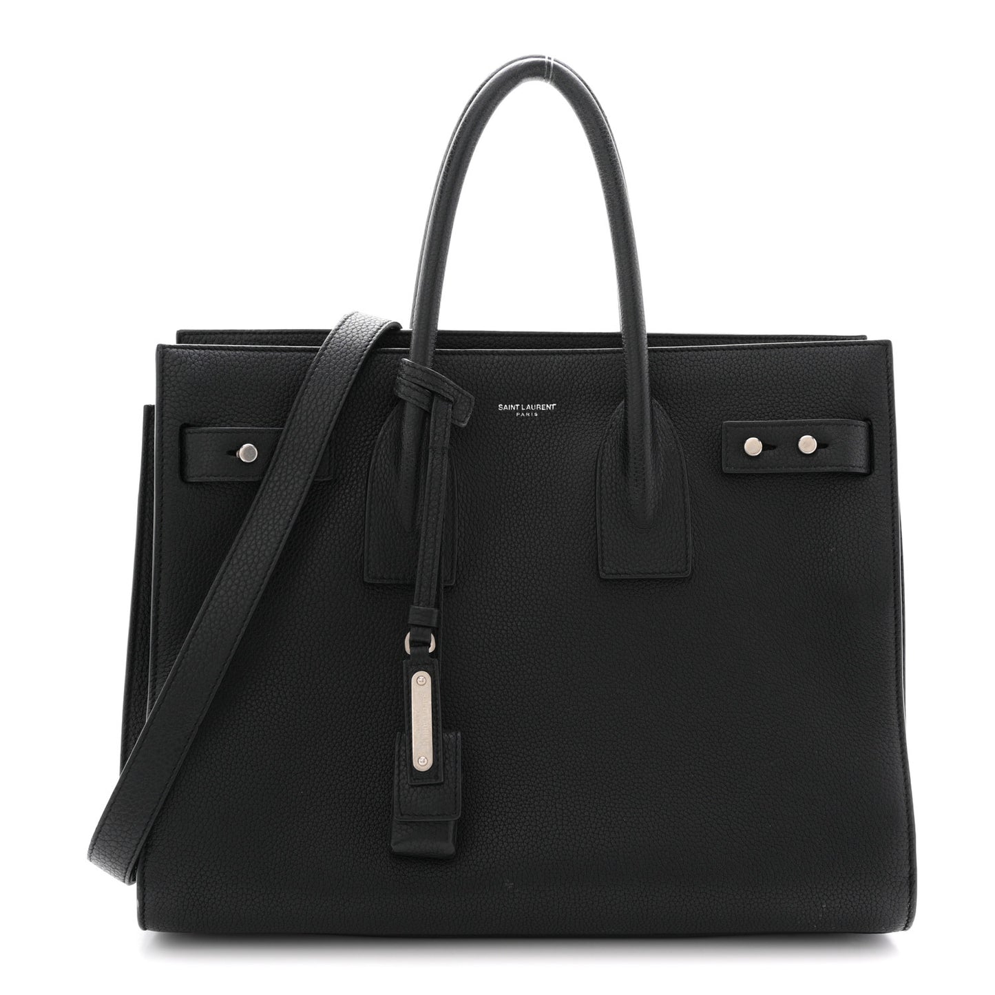 Grained Calfskin Small Supple Sac De Jour Black