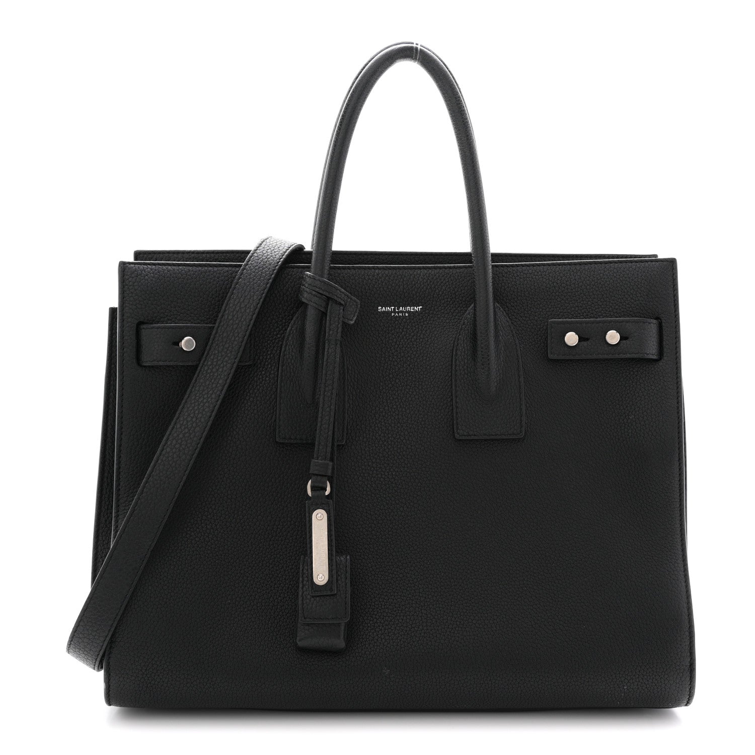Saint Laurent Grained Calfskin Small Supple Sac De Jour Black 1 of 13