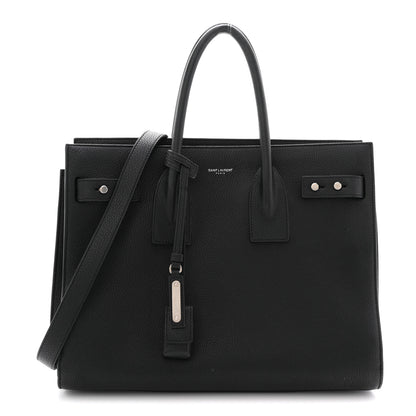 Saint Laurent Grained Calfskin Small Supple Sac De Jour Black 1 of 13