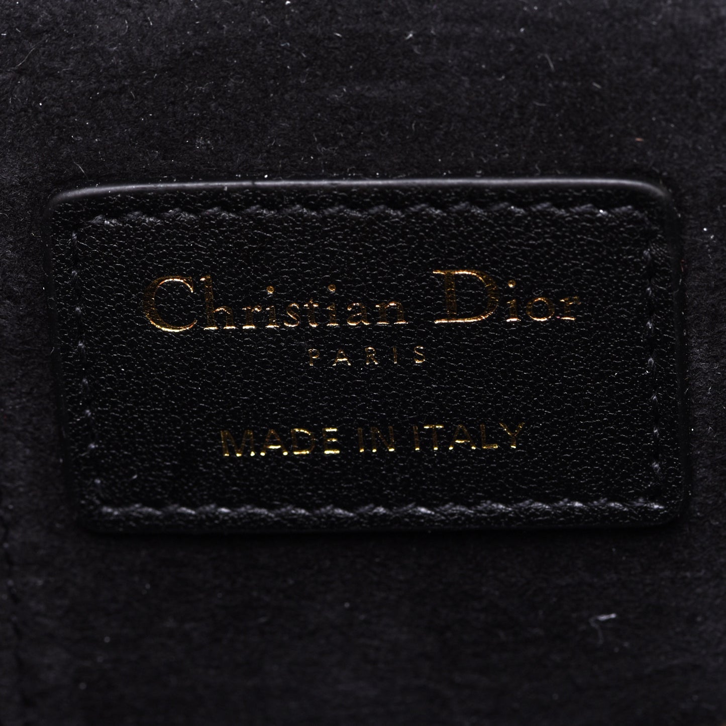 Lambskin Cannage Micro Lady Dior Vanity Case Black