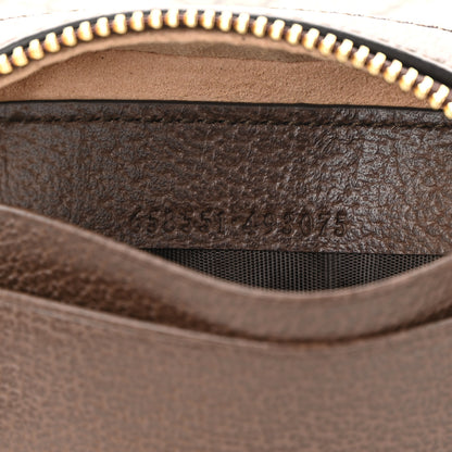 Gucci GG Supreme Monogram Textured Calfskin Web Mini Ophidia Half Moon Hobo Beige Ebony New Acero 7 of 11