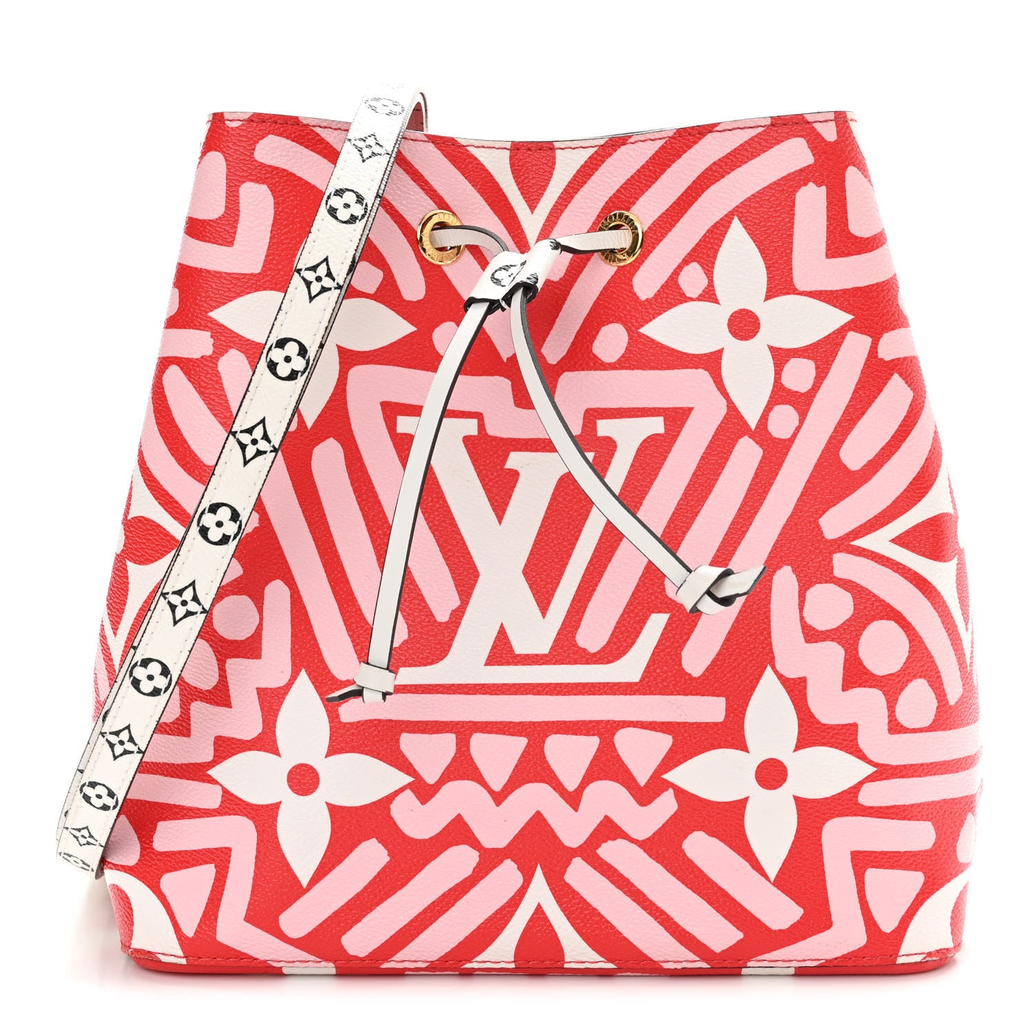 Louis Vuitton Monogram Giant Crafty NeoNoe MM Rouge Rose Creme 1 of 9