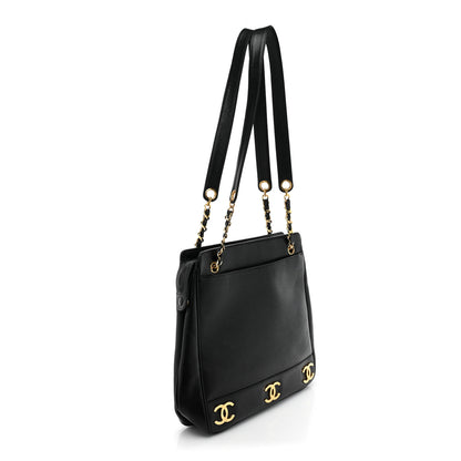 Chanel Caviar Triple CC Shoulder Bag Black 3 of 16