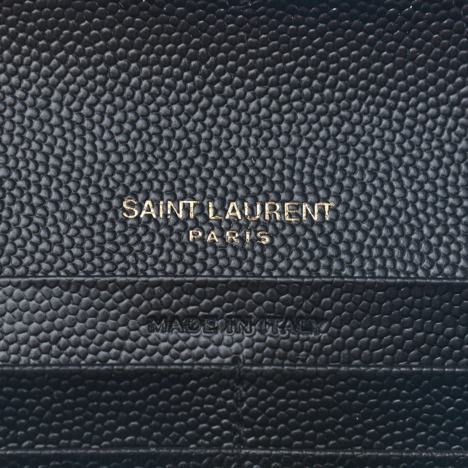Saint Laurent Grain De Poudre Matelasse Chevron Monogram Flap Wallet Black 7 of 8