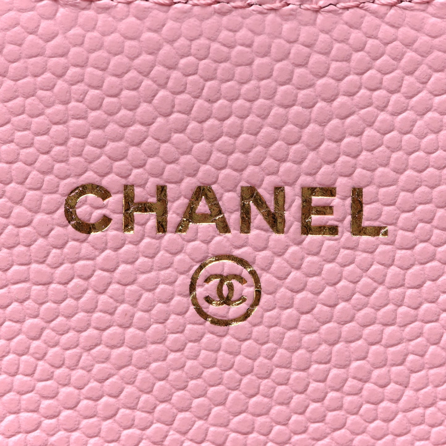 Caviar Quilted Flap Card Holder Wallet Light Pink
