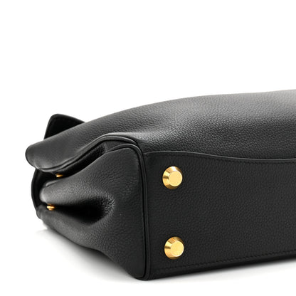 Balenciaga Grained Calfskin Small Rodeo Top Handle Handbag Black 9 of 10