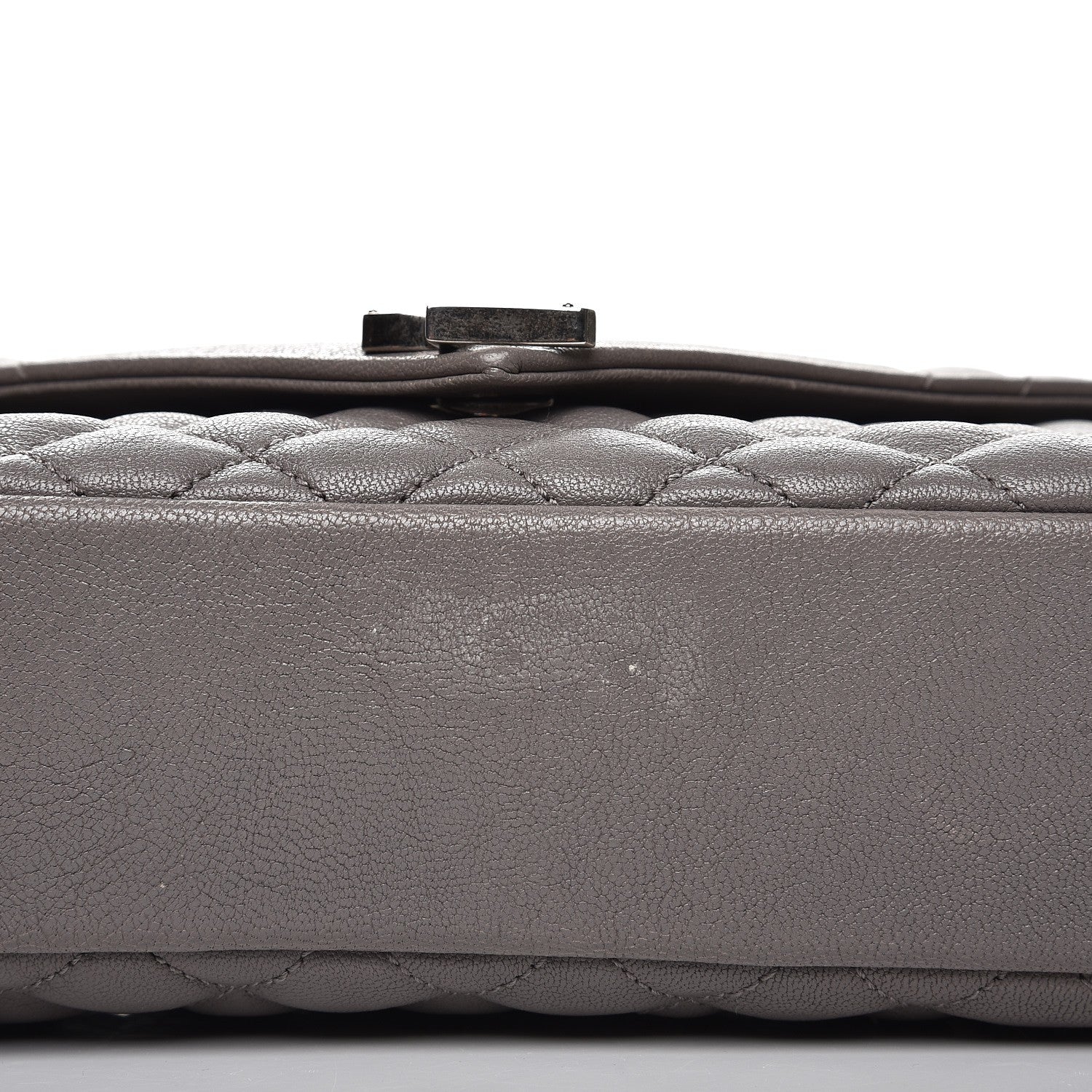 Saint Laurent Sheepskin Tri-Quilt Monogram Medium College Bag Gray 9 of 9