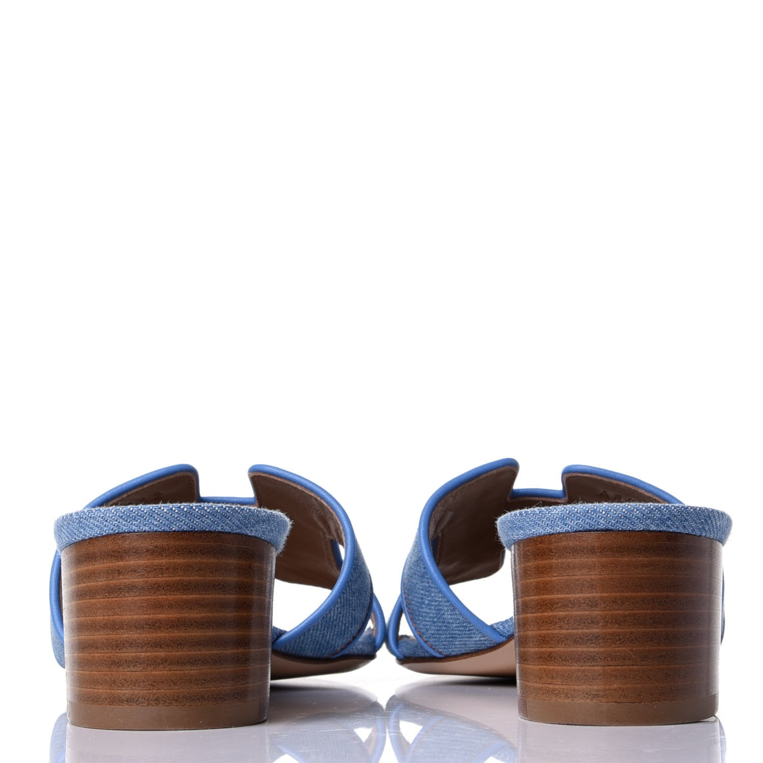 Hermes Denim Oasis Sandals 36 Bleu Clair 6 of 11